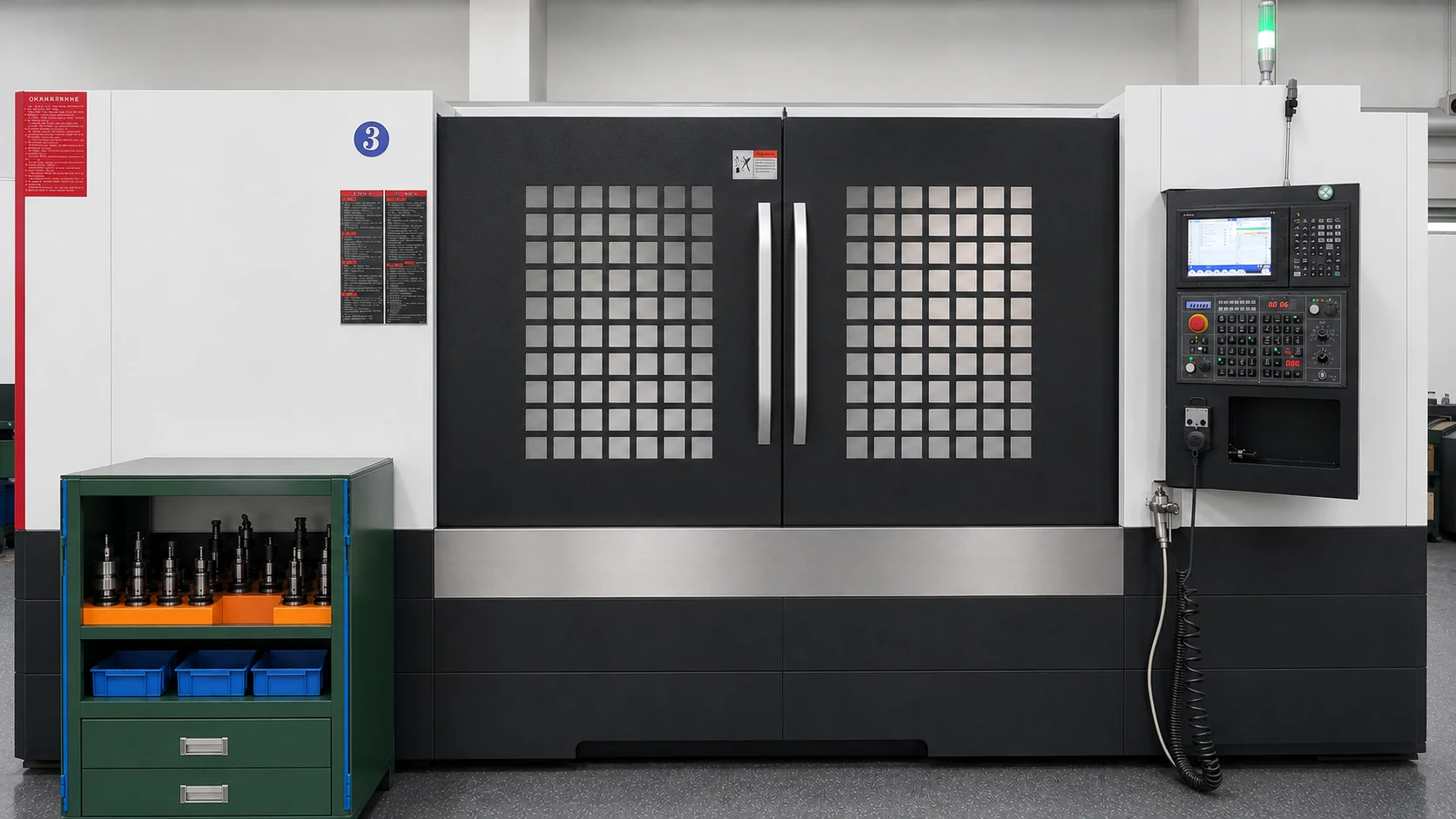 华景设备与加工现场：精密 CNC 加工设备